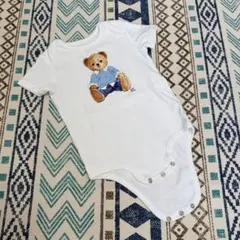 ラルフローレン ポロベア ロンパース ベビー服 ホワイト RL