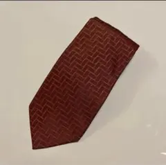 イッセイミヤケ ネクタイ　オレンジ茶系