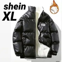 シーイン レザージャケット ビッグシルエット ストリート 防寒アウター 裏ボア