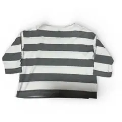 無印良品　コットンストライプTシャツ M-L