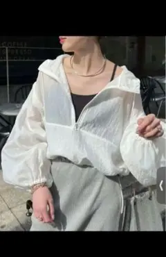 CIAOPANIC TYPY クロップド丈光沢シアーナイロンアノラック