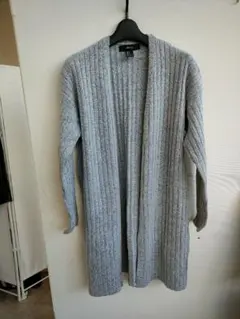 FOREVER21 グレー リブ編み カーディガン