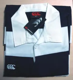 CANTERBURY （カンタベリー）長袖ラガーシャツ Ｌ（紺・白の横じま）のサムネイル