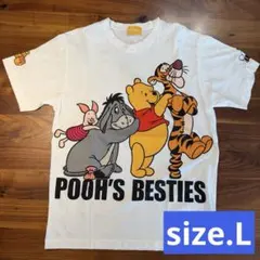 【美品】ディズニーリゾート くまのプーさん Tシャツ Lのサムネイル