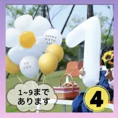 誕生日 ナンバーバルーン フラワー バルーン 誕生日飾り 風船 数字 壁飾り
