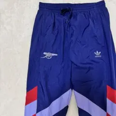 adidas アーセナル トラックパンツ/ナイロン/テーパード ネイビー L
