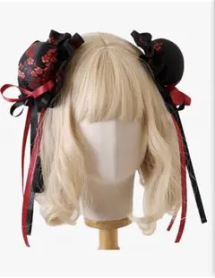 チャイナ風 お団子カバー ヘッドドレス ヘア 髪飾り コスプレ ハロウィン