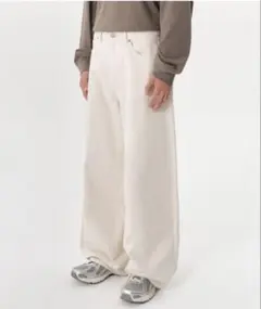 26SS H BEAUTY&YOUTHダスティカラーバギーデニムパンツ タグ付き 26SS H BEAUTY&YOUTHダスティカラーバギーデニムパンツ タグ付き