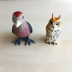 リアルな鳥フィギュア2体セット