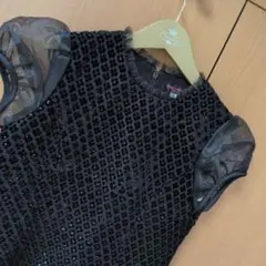 YUKI TORII ブラック 花柄 ワンピース 130cm②のサムネイル