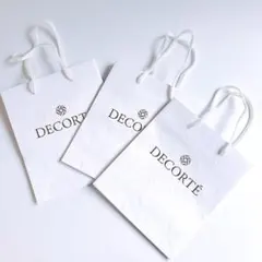 コスメデコルテ ショップ袋 3枚セット 紙袋 DECORTE ショッパー