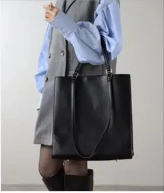 トートバッグ スクエアダブルハンドル　トートバッグ レディース