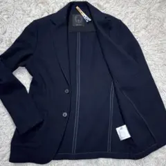 T- JAKET テーラードジャケット　ヘリンボーン　紺ブレ　イタリア製