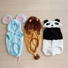 ドッグウェア 着ぐるみ ネズミ ライオン パンダ 犬 3点セット まとめ売り