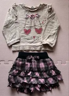 トレーナー&スカート