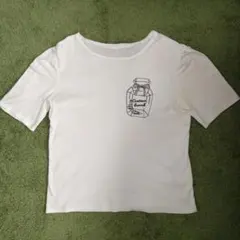 Couture brooch 香水瓶半袖Tシャツホワイトサイズ40袖ギャザー