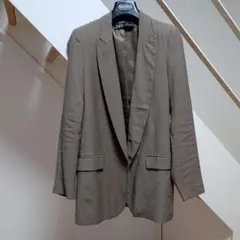 XS ザラ ZARA レディース ジャケット カーキ 肩パッド