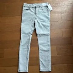 H&M スキニーフィット ライトグレー パンツ 140 新品タグ付き