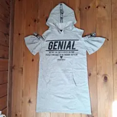 lovetoxic グレー ロングパーカー L