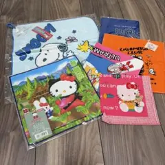 Sanrio含むキャラクター ハンカチ 6枚セット