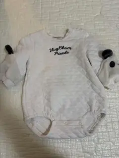 パンダ付きロンパース