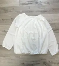 新品 ORIHICA RHYME ホワイトシフォン風長袖シャツ