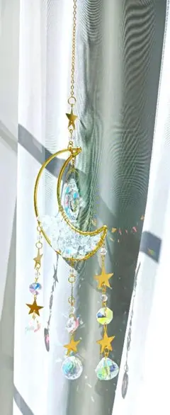 開運絵画　❀オパール水晶サンキャッチャー❀