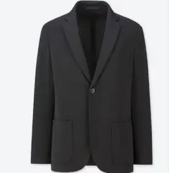 ユニクロコンフォートジャケット（袖丈2cm短め 着丈1cm短め）黒 L