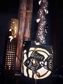 竹あかり 竹灯篭 青海波 商売繁盛 - メルカリ