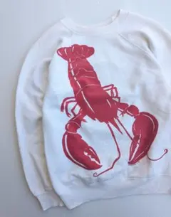 デザイン◎ 80's Hanes lobster sweat shirt