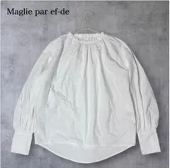 Maglie par ef-de ギャザーネックブラウス シャツ ボリューム袖のサムネイル