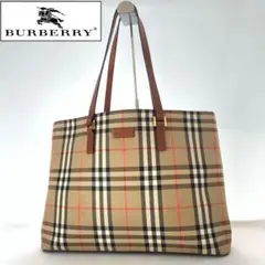 BURBERRY NovaCheck Tote Bag Canvas Beige