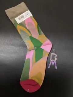 新品BonneMaisonボンヌメゾンアート柄レディースソックス靴下