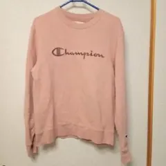 Champion ピンク クルーネック トレーナー