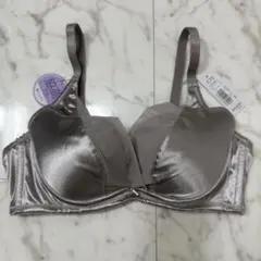 値下げ！新品★エメフィールシャイニー サテン 脇高ブラジャー C75/モカグレー