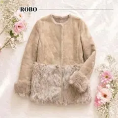 ROBO スペイン産 トスカーナ リアルムートンコート ノーカラー S　韓国ＢＤ