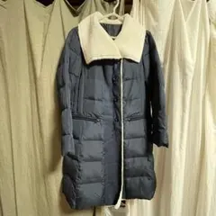 【12/25まで限定価格】 vianteボアネイビー ロングダウンジャケット