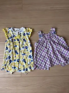 べべ　2点セット　ベビー　70センチ　80センチ　黄　紫