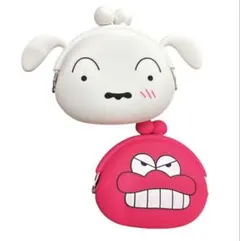 クレヨンしんちゃん シリコンがま口 財布 ポーチ シロ ワニ山さん 2点セット