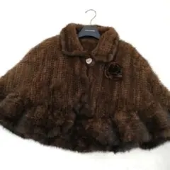 新品同様❗️ミンクファー　ヤーンニットジャケットコート 素敵❗️ミンクファー ヤーンニットジャケットコート 素敵❗️ミンク