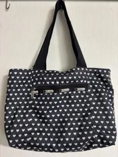 レスポートサック　ハート柄 リバーシブル トートバッグ