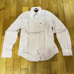 Abercrombie Muscle M ピンクストライプシャツ　サイズM