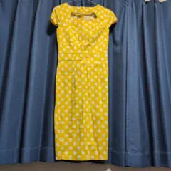 お値下げ！　スナキャバ　水玉模様ノースリーブひざ丈ワンピース