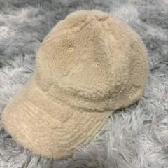 ニューエラ　キャップ　キッズ　ボア　ベージュ