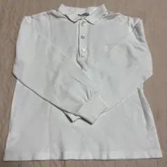 familiar 長袖ポロシャツ 120 ホワイト お受験