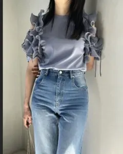 SNIDEL プリーツフリルカットプルオーバー