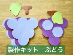 製作キット　ぶどう　保育　保育教材　製作　5枚分　壁面製作　秋の壁面