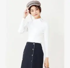 新品値札付き　訳あり　any SiS 【美人百花掲載】パターンMIXリブ ニット