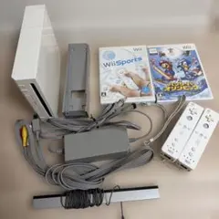 動作確認済　Nintendo Wii 本体 ソフト2本セット