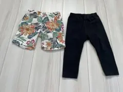 柄ショートパンツとズボン